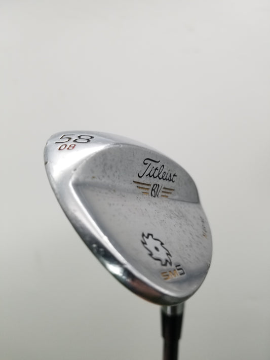 2TITLEIST VOKEY SM5 CHROME WEDGE 58/08M REGULAR KUROKAGE SILVER 65G 35" FAIR