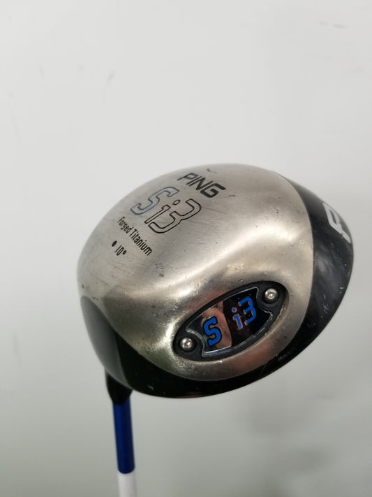 LEFTY PING SI3 FORGED TITANIUM DRIVER 10* STIFF GRAFALLOY BLUE FAIR
