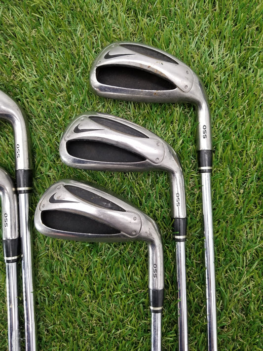 2007 NIKE SLINGSHOT OSS IRON SET 5-PW (NO 9I) STIFF TRUE TEMPER SPEEDSTEP GOOD
