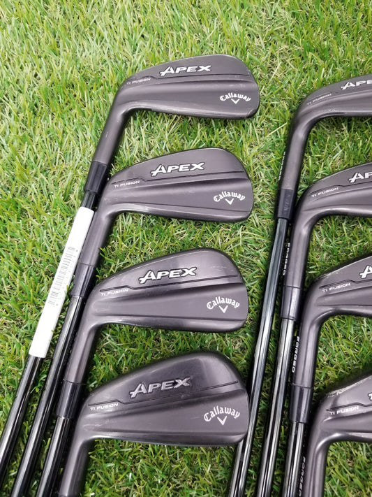 LEFTY 2024 CALLAWAY APEX TI FUSION IRON SET 4I-PW,GW REGULAR KBS $TAPER VERYGOOD
