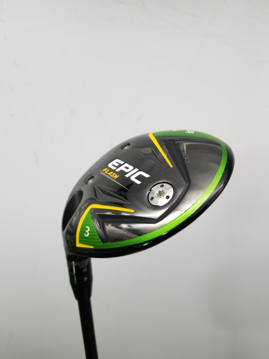 LEFTY 2019 CALLAWAY EPIC FLASH 3 WOOD 15* XSTIFF MITSU TENSEI BLUE +HC VERYGOOD