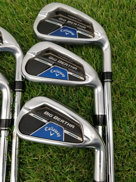 2021 CALLAWAY BIG BERTHA B21 IRON SET 5-SW (NO PW) STIFF KBS MAXC CT80 GOOD