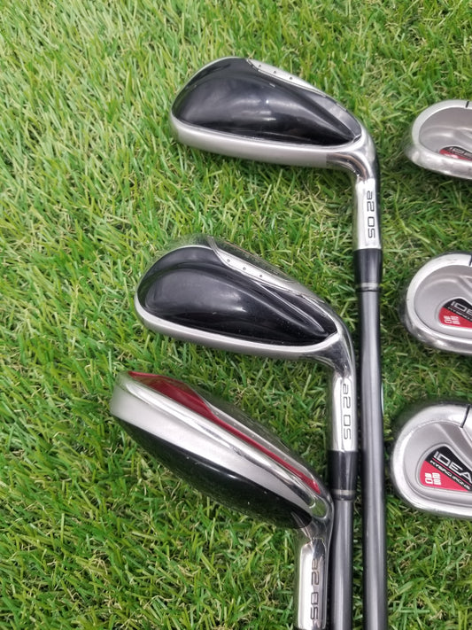 2006 ADAMS IDEA A2 OS IRON SET 4-PW (NO 8) REGULAR GRAFALLOY PROLAUNCH GOOD