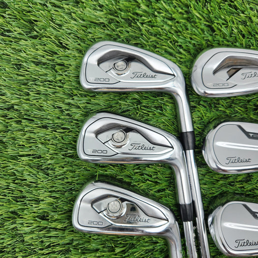 2019 TITLEIST T200 IRON SET 5-9,GW (missing PW) STIFF TT AMT BLACK S300 GOOD