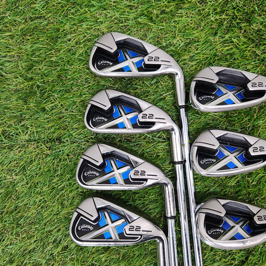 2008 CALLAWAY X22 IRON SET 4-9,SW UNIFLEX VERYGOOD
