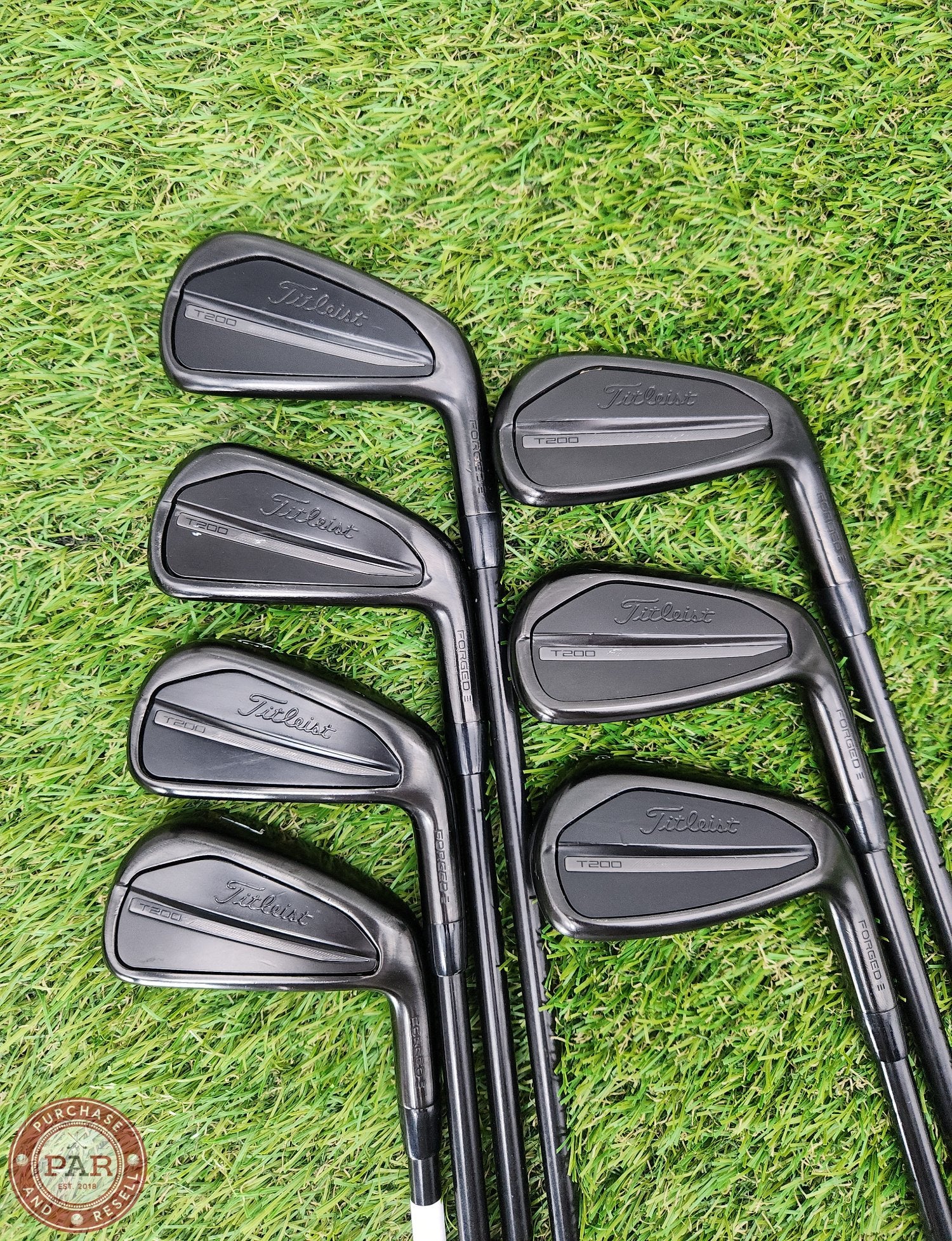 2023 TITLEIST T200 BLACK IRON SET 4-PW STIFF TT AMT BLACK S300