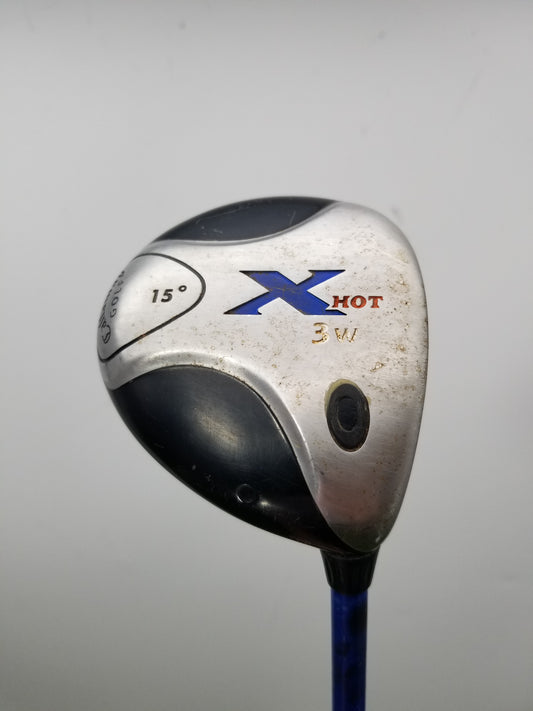 2007 CALLAWAY X 3 WOOD 15* STIFF GRAFALLOY PRO LAUNCH BLUE 65S FAIR