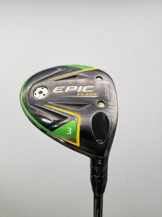 2019 CALLAWAY EPIC FLASH 3 WOOD 15* LADIES PROJECTX EVEN FLOW 45G FAIR