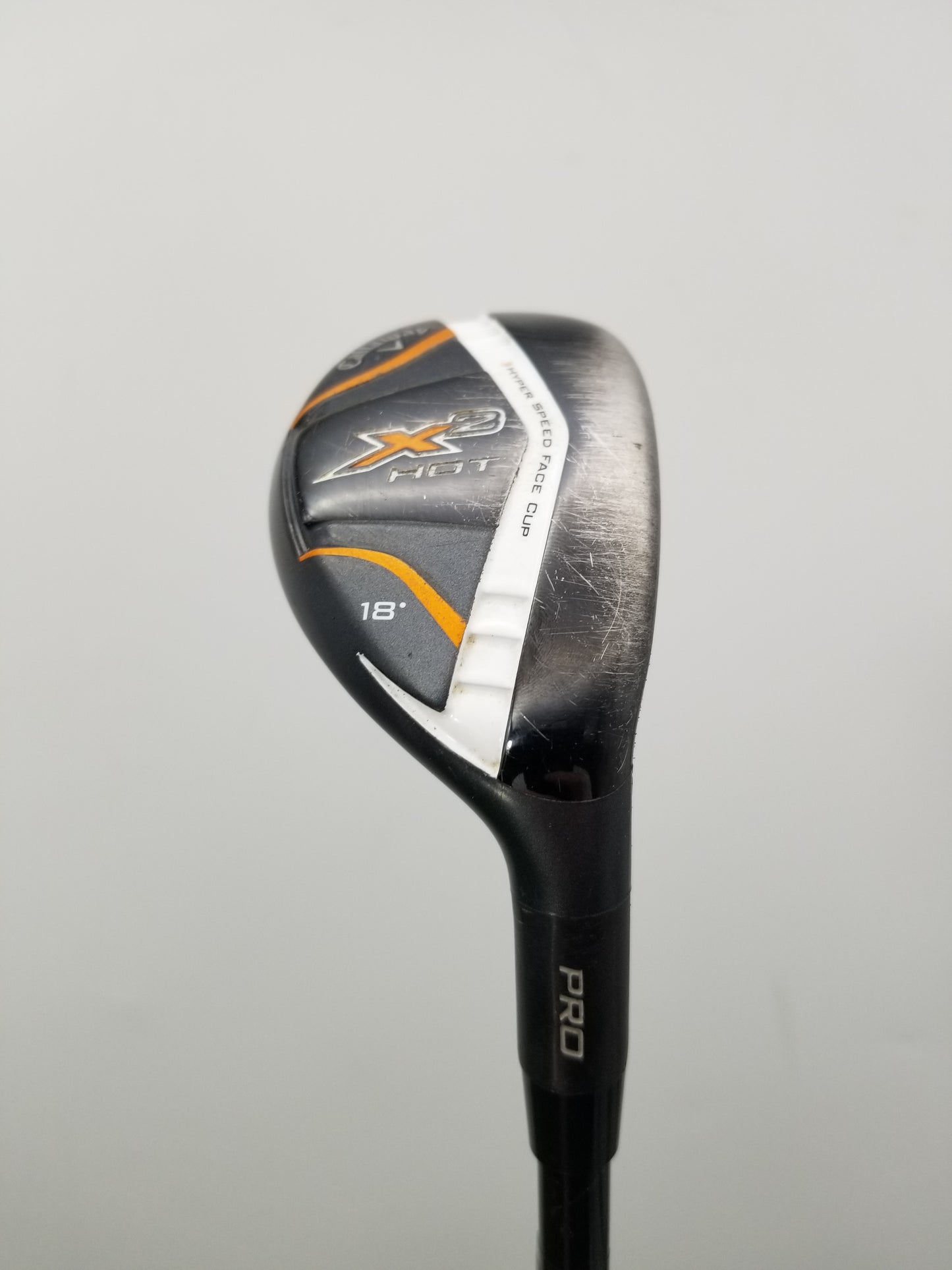 2013 CALLAWAY X2 HOT PRO HYBRID 18* STIFF CALLAWAY GRAPHITE 75G GOOD