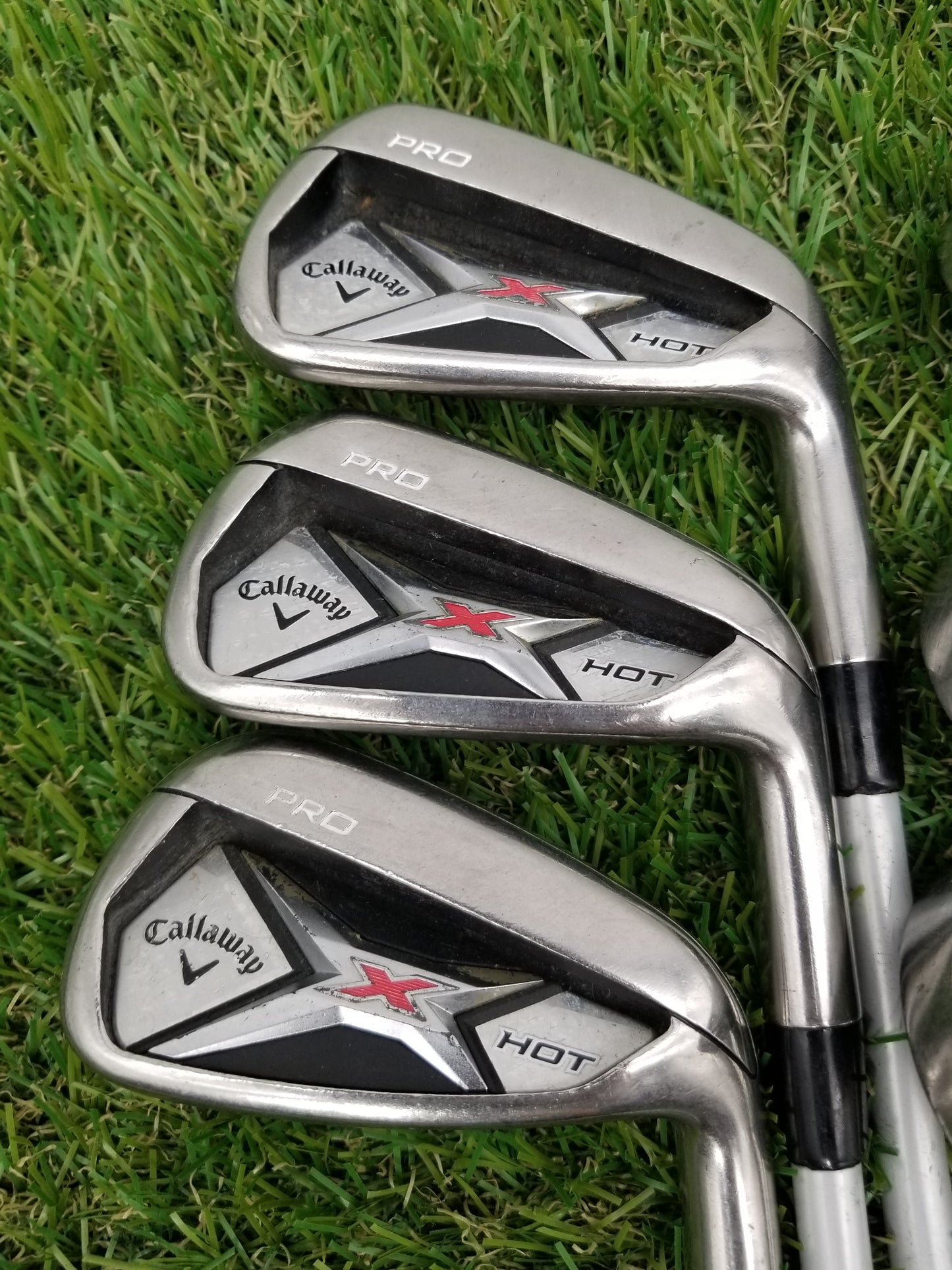 2013 CALLAWAY X HOT PRO IRON SET 6-AW REGULAR X-HOT 75G GOOD