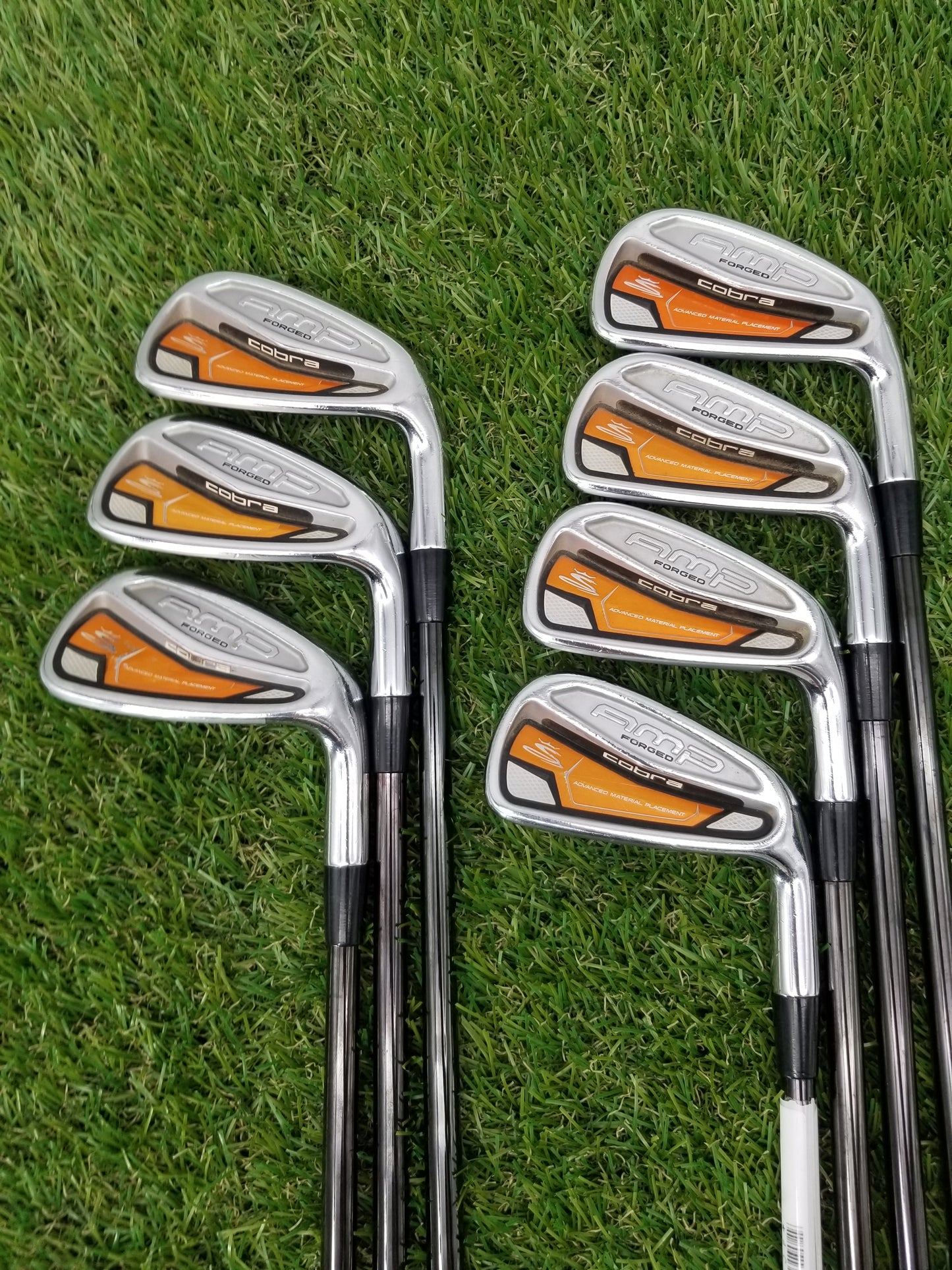 2011 COBRA AMP FORGED IRON SET 4-PW XSTIFF KBS $-TAPER 130 GOOD