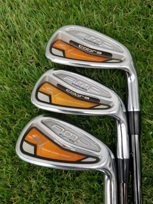 2011 COBRA AMP FORGED IRON SET 4-PW XSTIFF KBS $-TAPER 130 GOOD