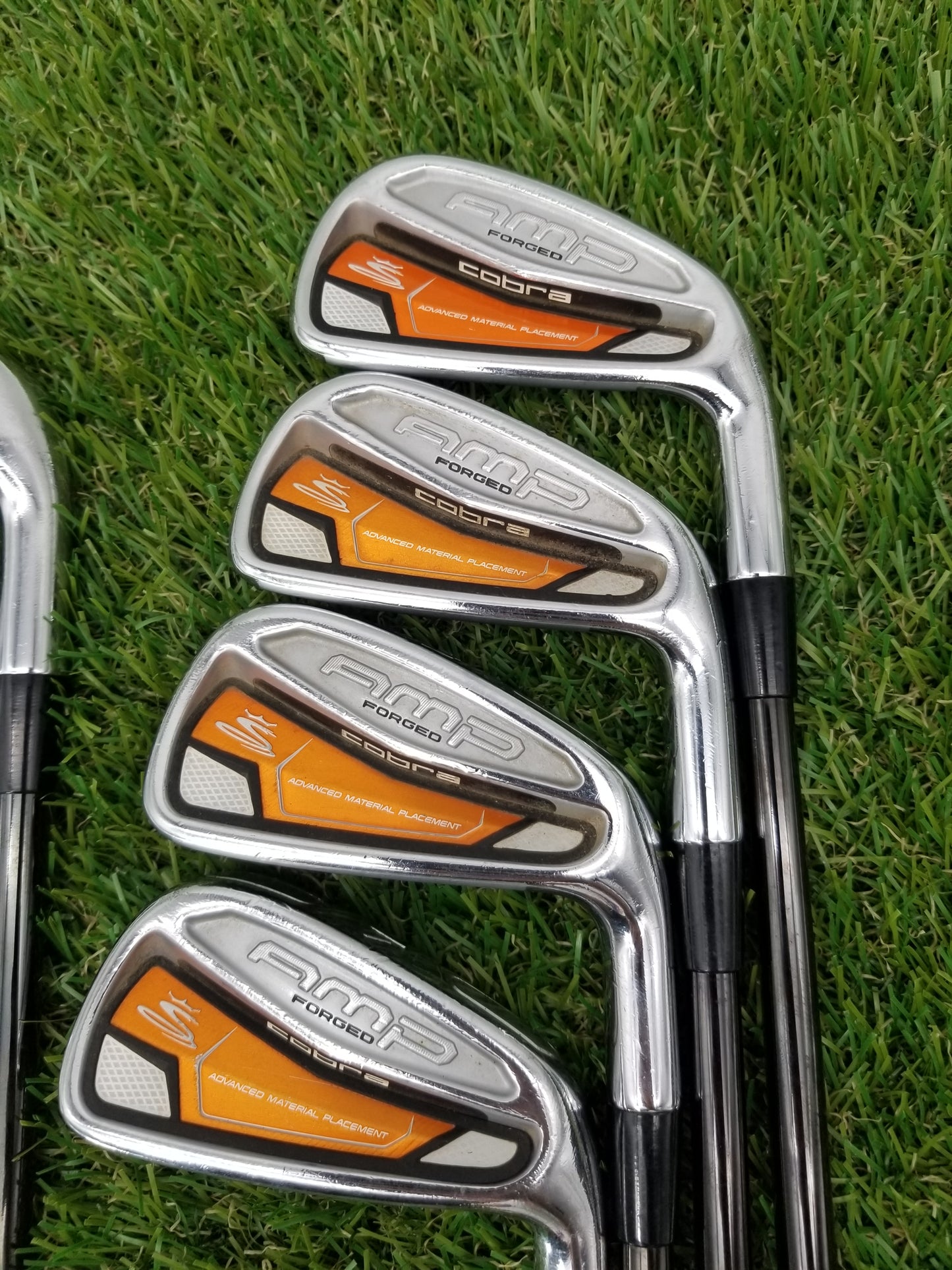 2011 COBRA AMP FORGED IRON SET 4-PW XSTIFF KBS $-TAPER 130 GOOD