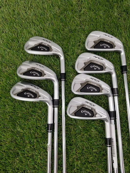 2021 CALLAWAY APEX DCB 21 IRON SET 5-PW,AW REGULAR TT ELEVATE 85 GOOD