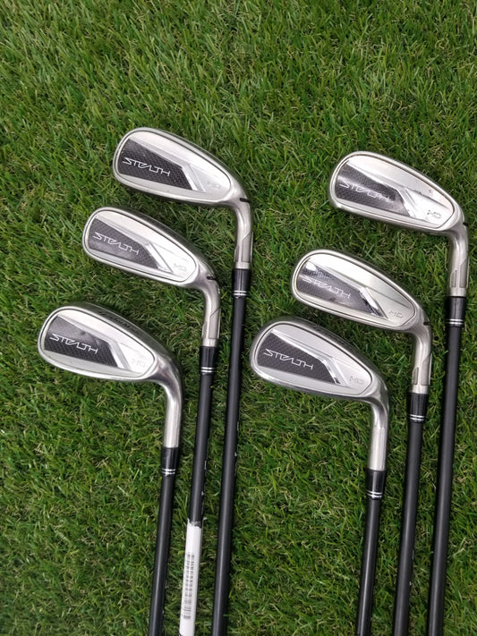 2023 TAYLORMADE STEALTH HD IRON SET 5-PW SENIOR FUJIKURA AXIOM VELOCORE GOOD