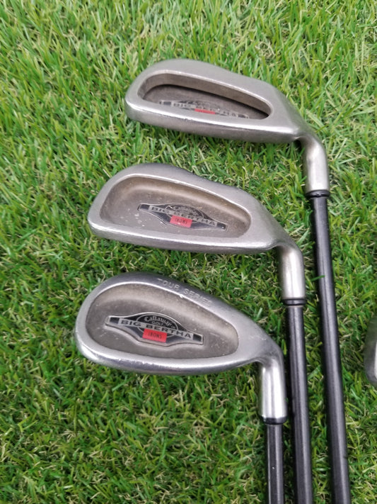 CALLAWAY BIG BERTHA IRON SET 6-PW,SW REGULAR RCH 96 GRAPHITE FAIR