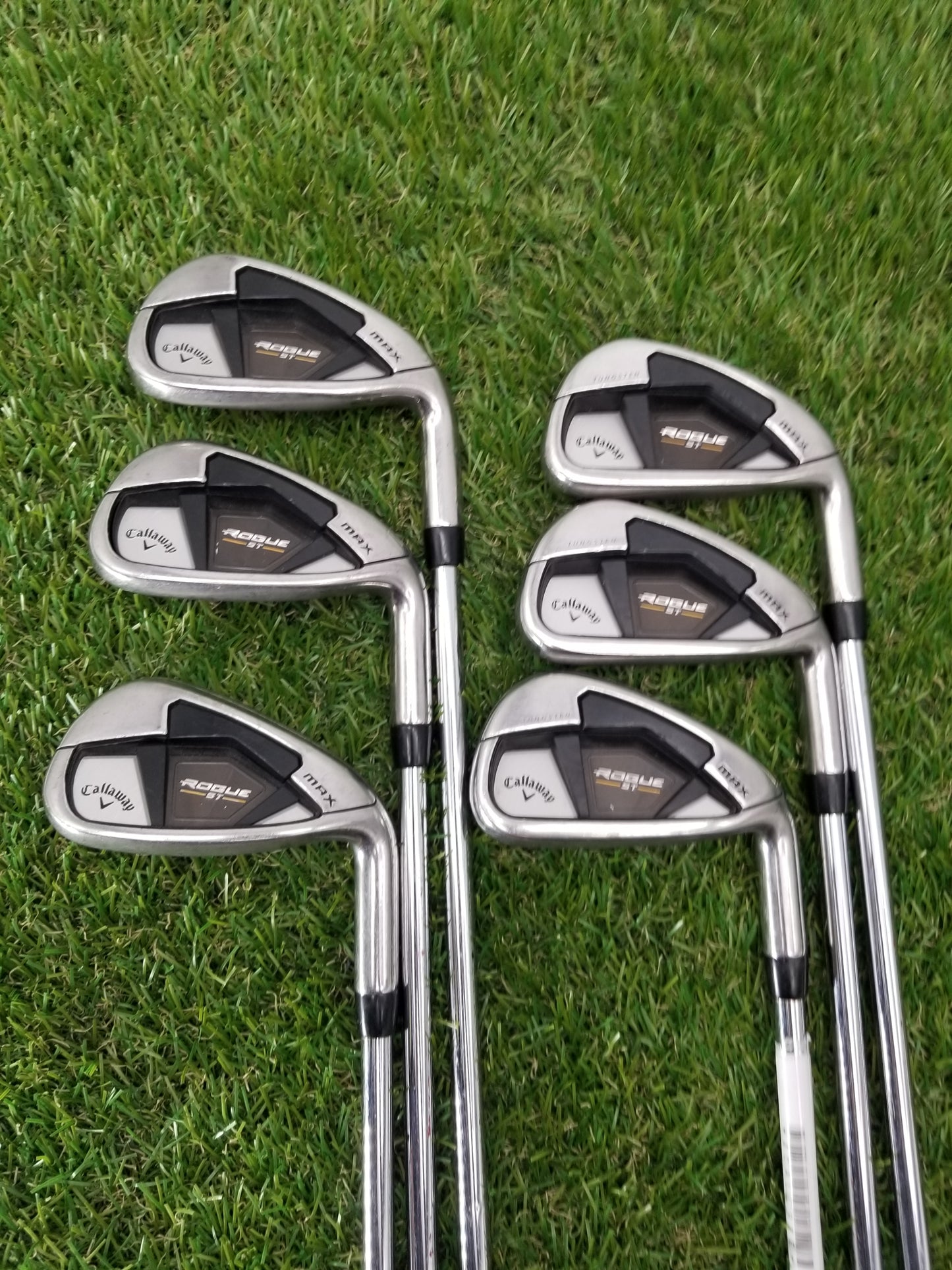 2022 CALLAWAY ROGUE ST MAX IRON SET 5-PW STIFF TRUE TEMPER ELEVATE MPH 95 GOOD