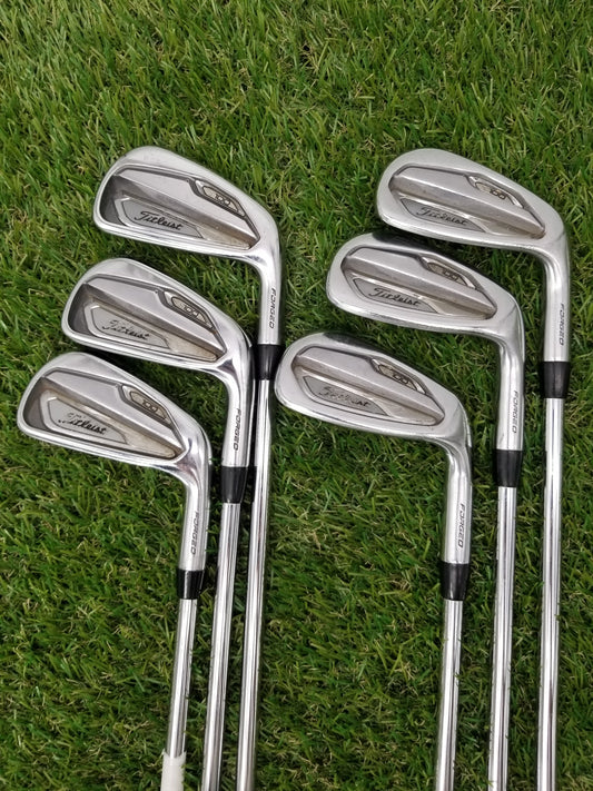 2019 TITLEIST T100 IRON SET 5-PW STIFF TRUE TEMPER AMT BLACK S300 GOOD