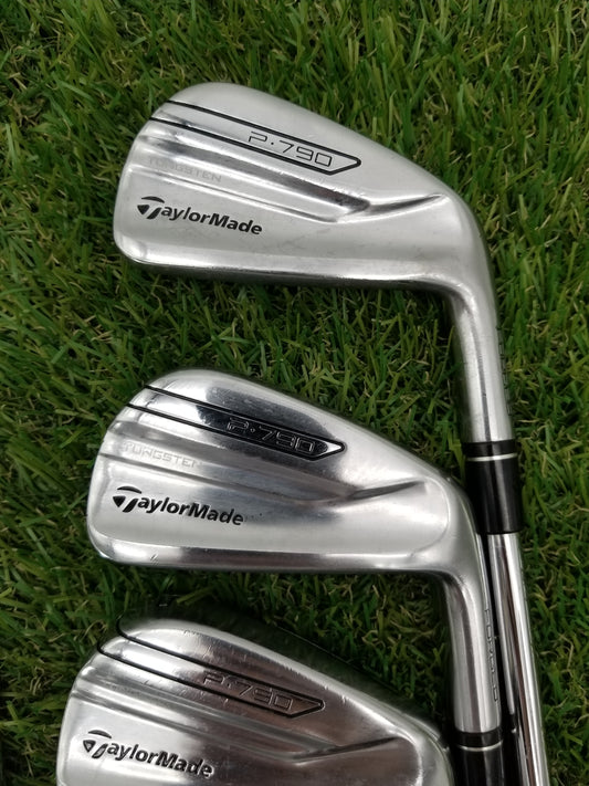 2018 TAYLORMADE P790 CHROME IRON SET 4-PW,AW STIFF PROJECTX RIFLE PRECISION GOOD