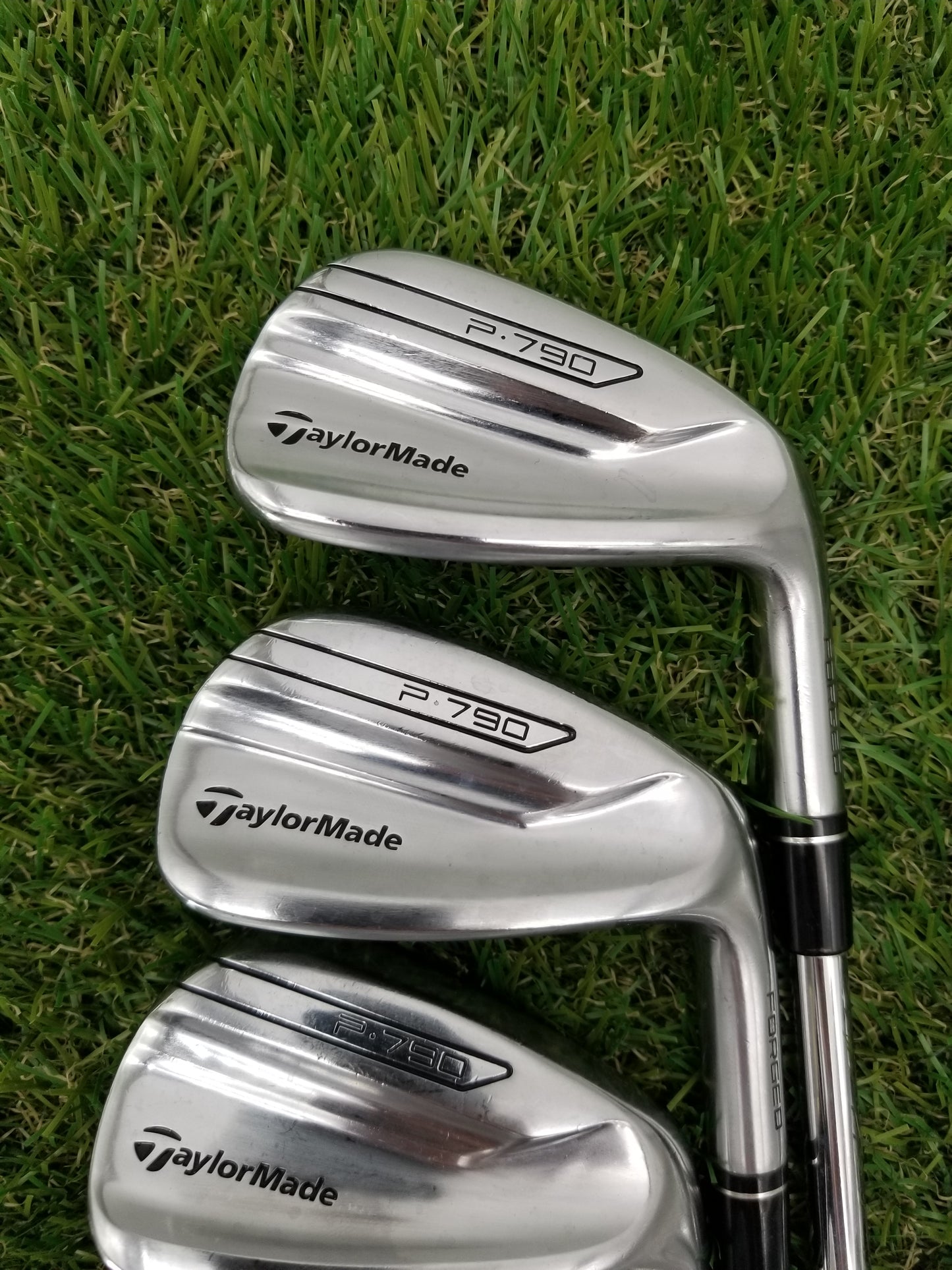 2018 TAYLORMADE P790 CHROME IRON SET 4-PW,AW STIFF PROJECTX RIFLE PRECISION GOOD