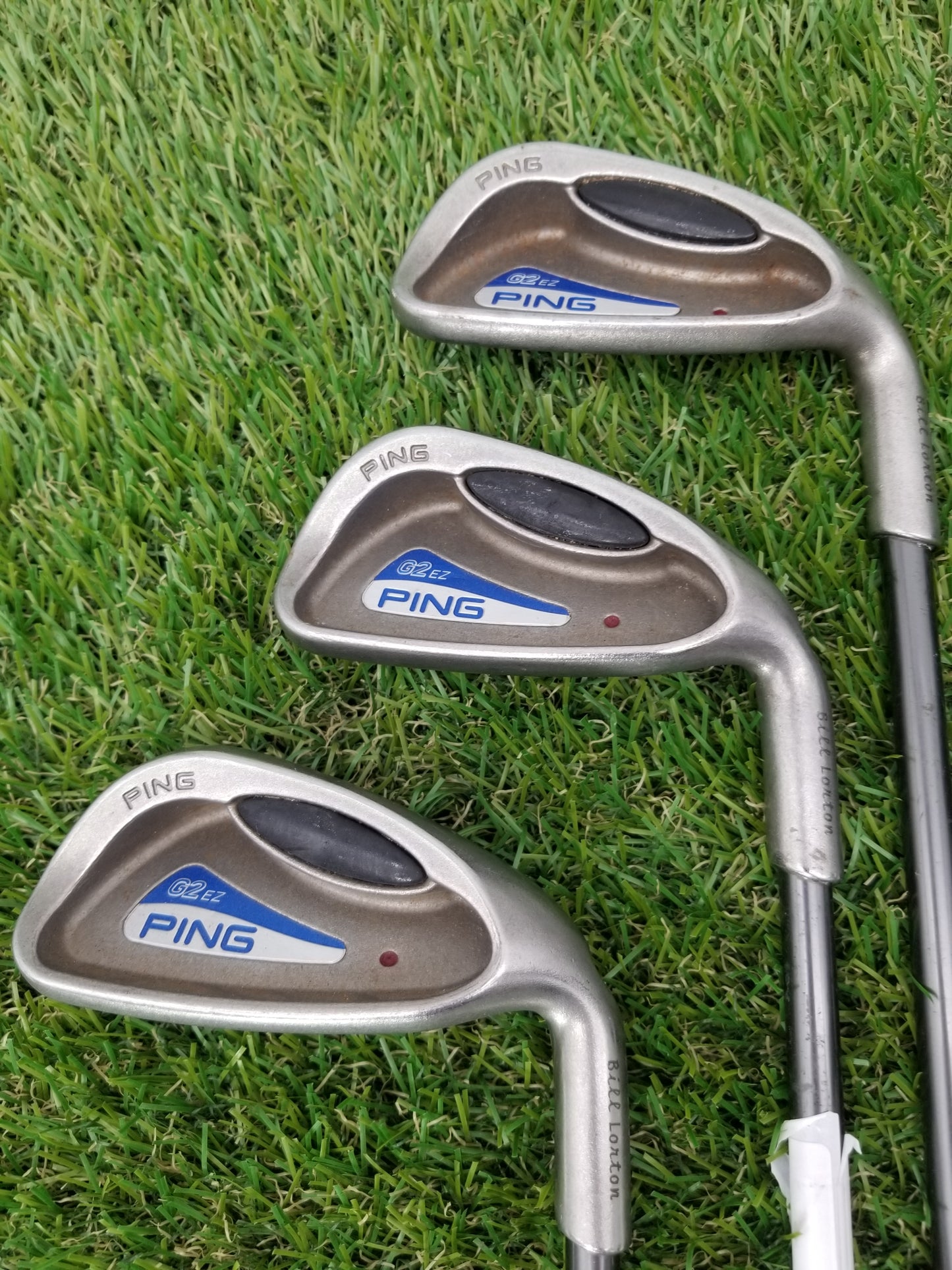 2003 PING G2 EZ IRON SET 6-PW,UW,SW MAROON DOT SOFT REGULAR PING TFC100 GOOD