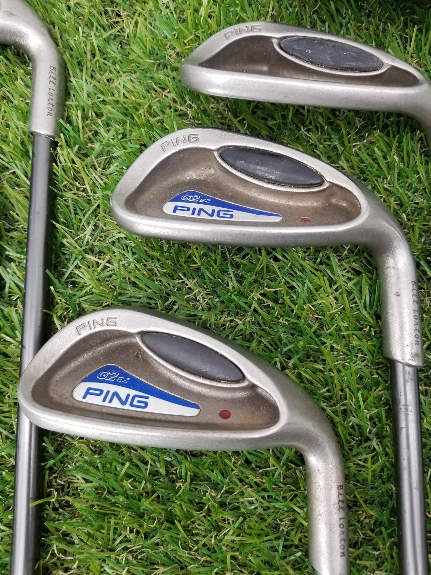 2003 PING G2 EZ IRON SET 6-PW,UW,SW MAROON DOT SOFT REGULAR PING TFC100 GOOD