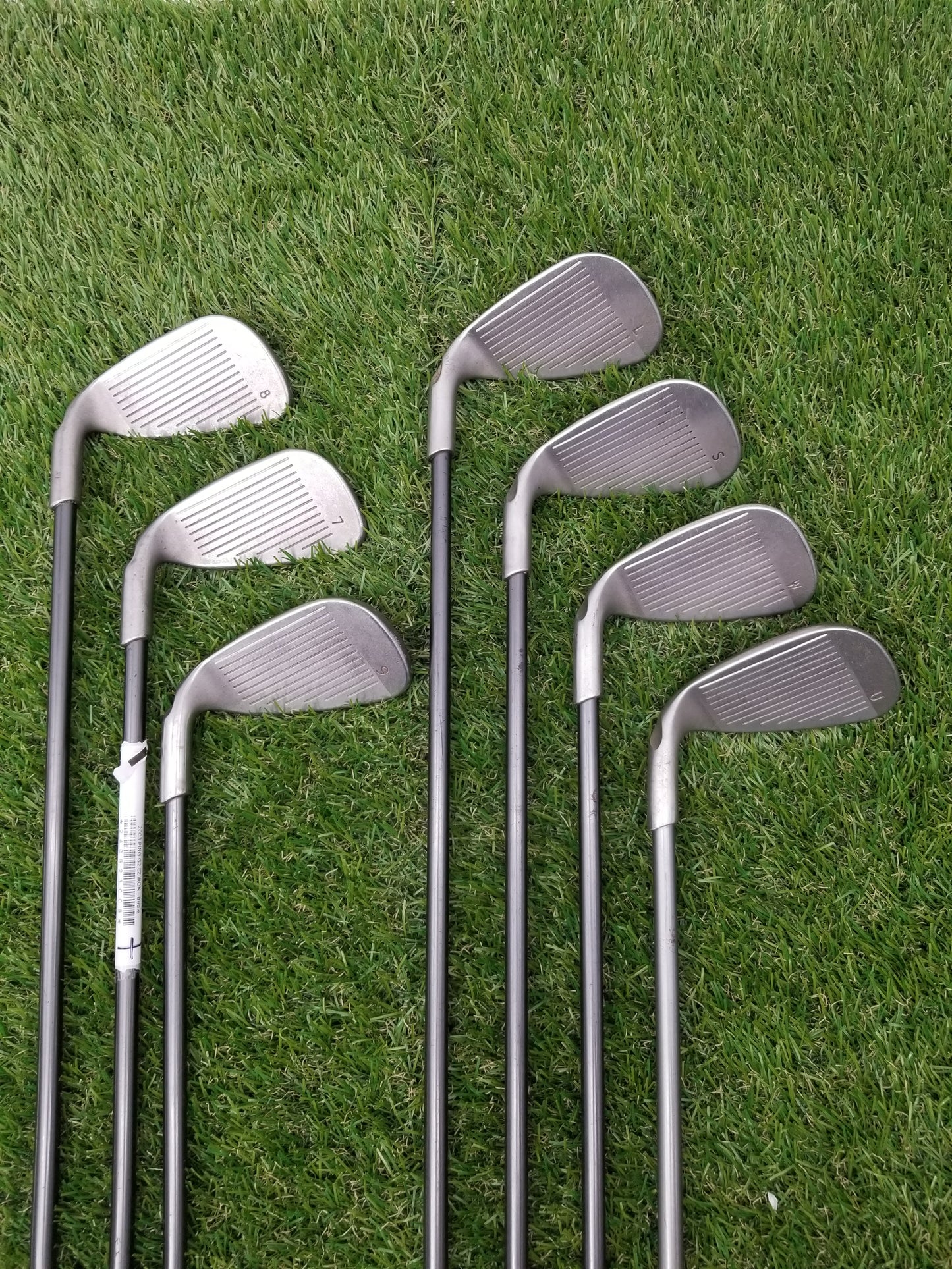 2003 PING G2 EZ IRON SET 6-PW,UW,SW MAROON DOT SOFT REGULAR PING TFC100 GOOD