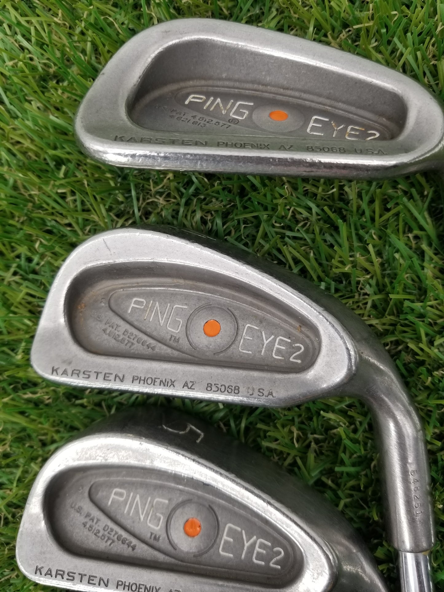 PING EYE 2 IRON SET 2-PW,SW REGULAR PING KATRSEN STEEL SHAFT ORANGE DOT FAIR