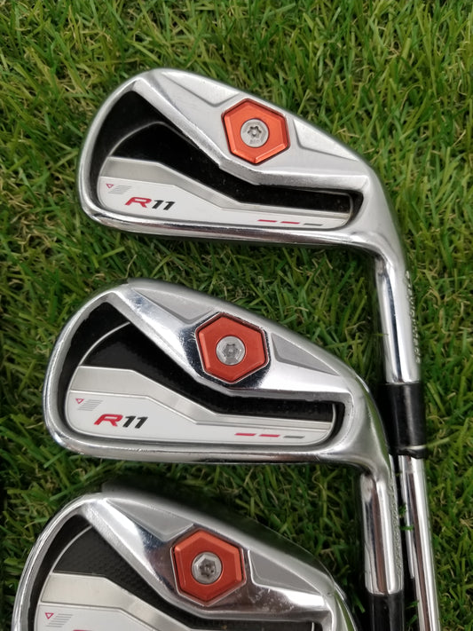 2011 TAYLORMADE R11 IRON SET 5-PW,AW STIFF KBS 90 GOOD