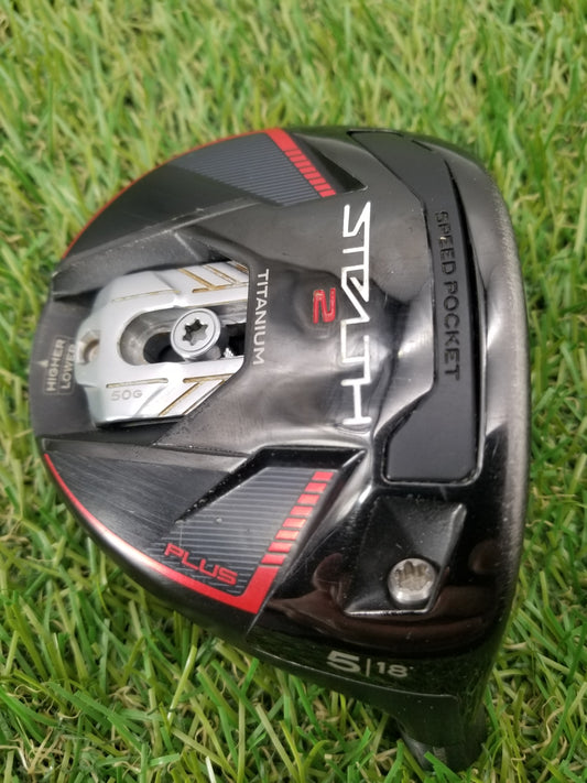 2023 TAYLORMADE STEALTH 2 PLUS 5 WOOD 18* CLUBHEAD ONLY +HC VERYGOOD