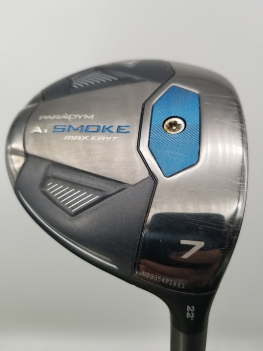 2024 CALLAWAY PARADYM AI SMOKE MAX FAST 7 WOOD 22* SENIOR TENSEI BLUE +HC FAIR