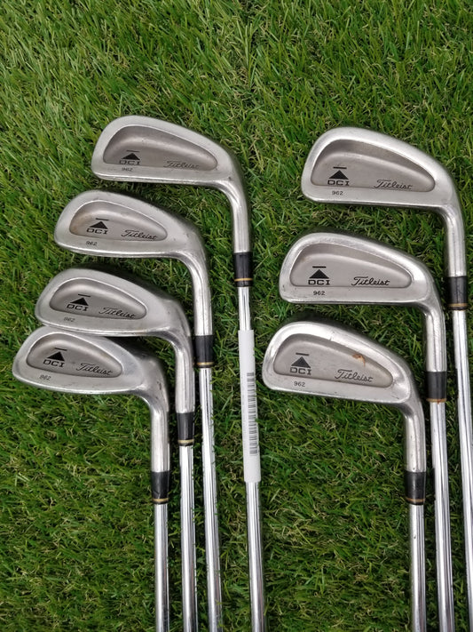 1997 TITLEIST DCI 962 IRON SET 3-PW (NO 6 IRON) STIFF STEEL SHAFT FAIR