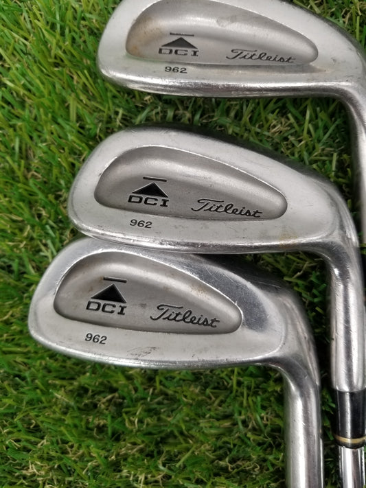 1997 TITLEIST DCI 962 IRON SET 3-PW (NO 6 IRON) STIFF STEEL SHAFT FAIR