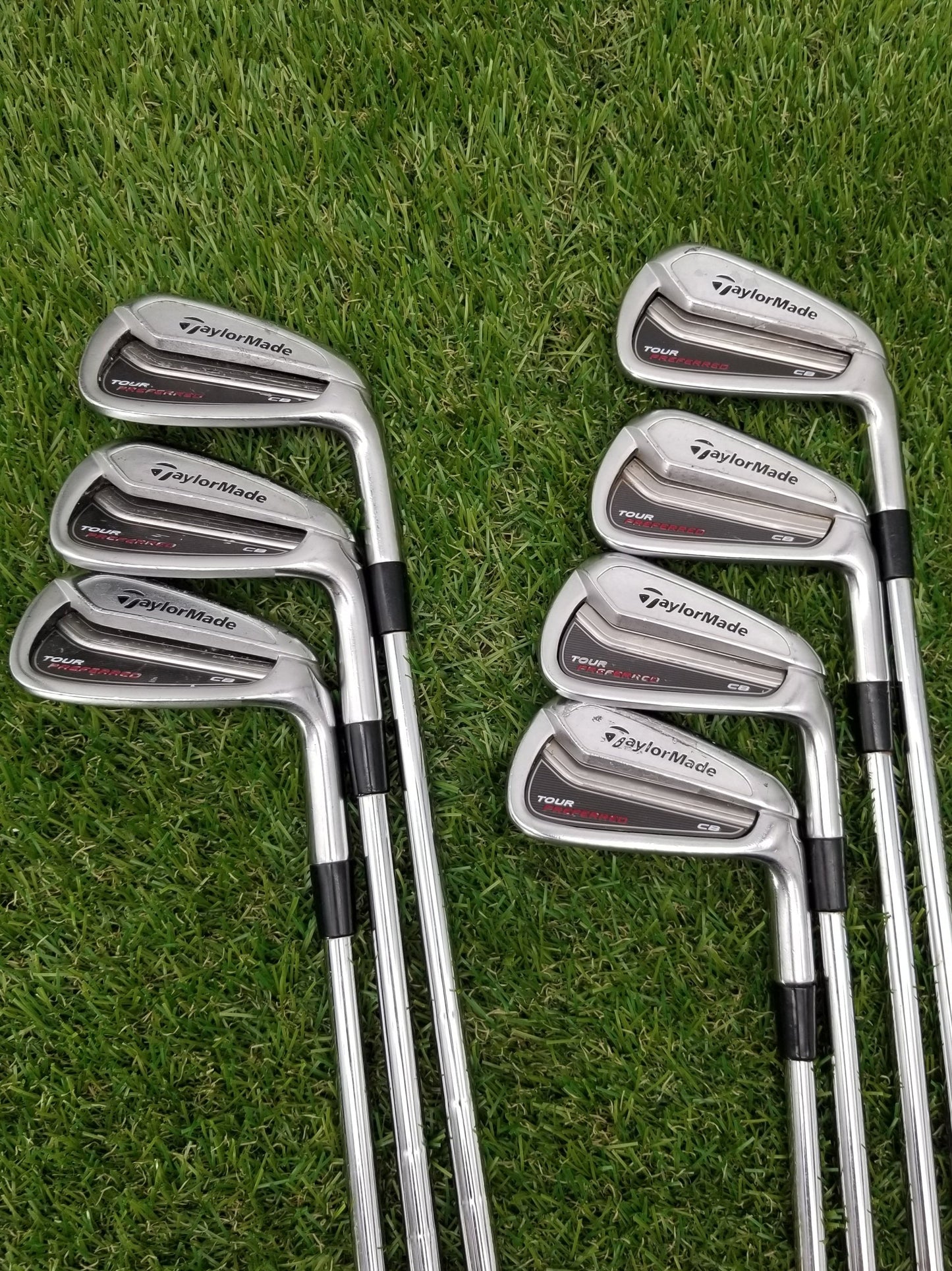 2014 TAYLORMADE TP CB IRON SET 4-PW STIFF KBS TOUR GOOD