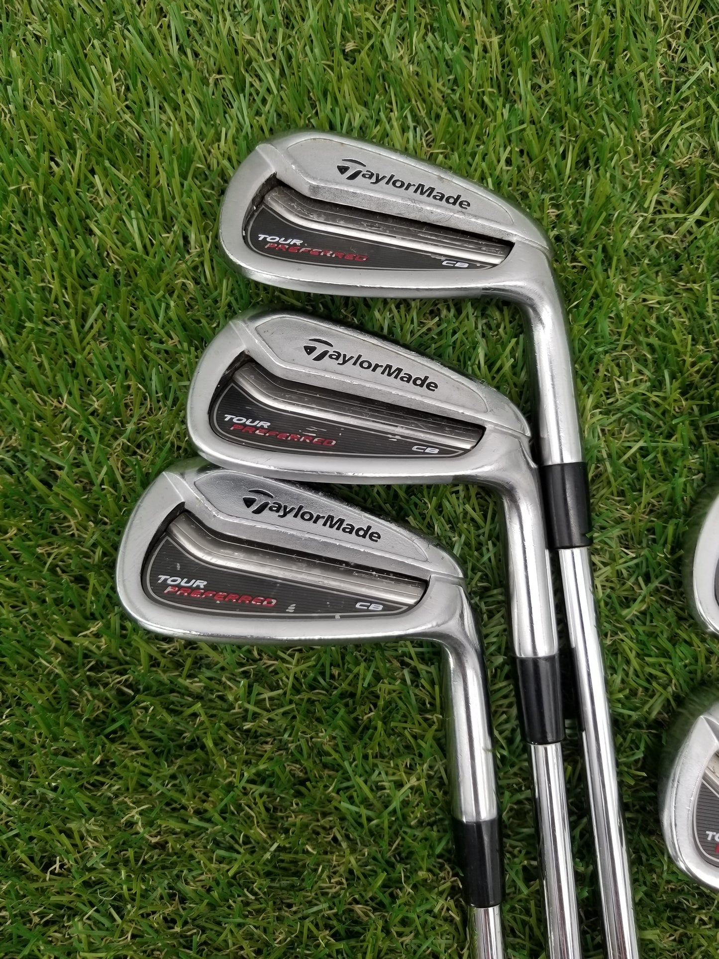 2014 TAYLORMADE TP CB IRON SET 4-PW STIFF KBS TOUR GOOD