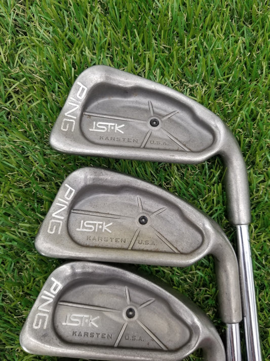 PING ISI K IRON SET 3-PW STIFF KARSTEN JZ BLACK DOT GOOD