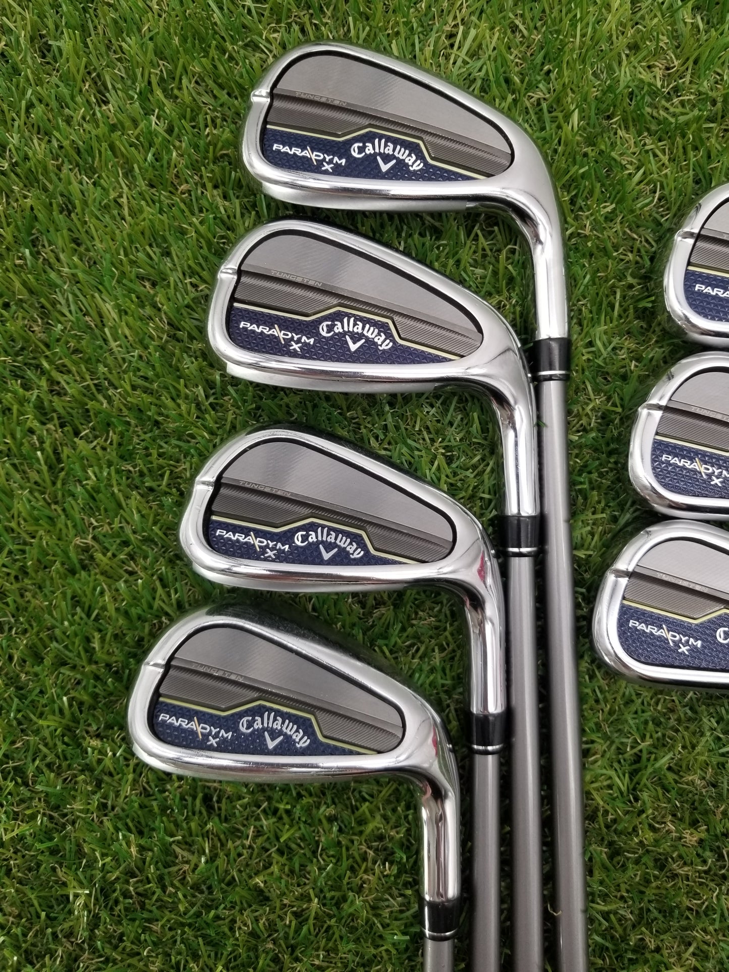 2023 CALLAWAY PARADYM X IRON SET 5-PW,AW REGULAR PROJECTX HZRDUS GEN 4 65G GOOD