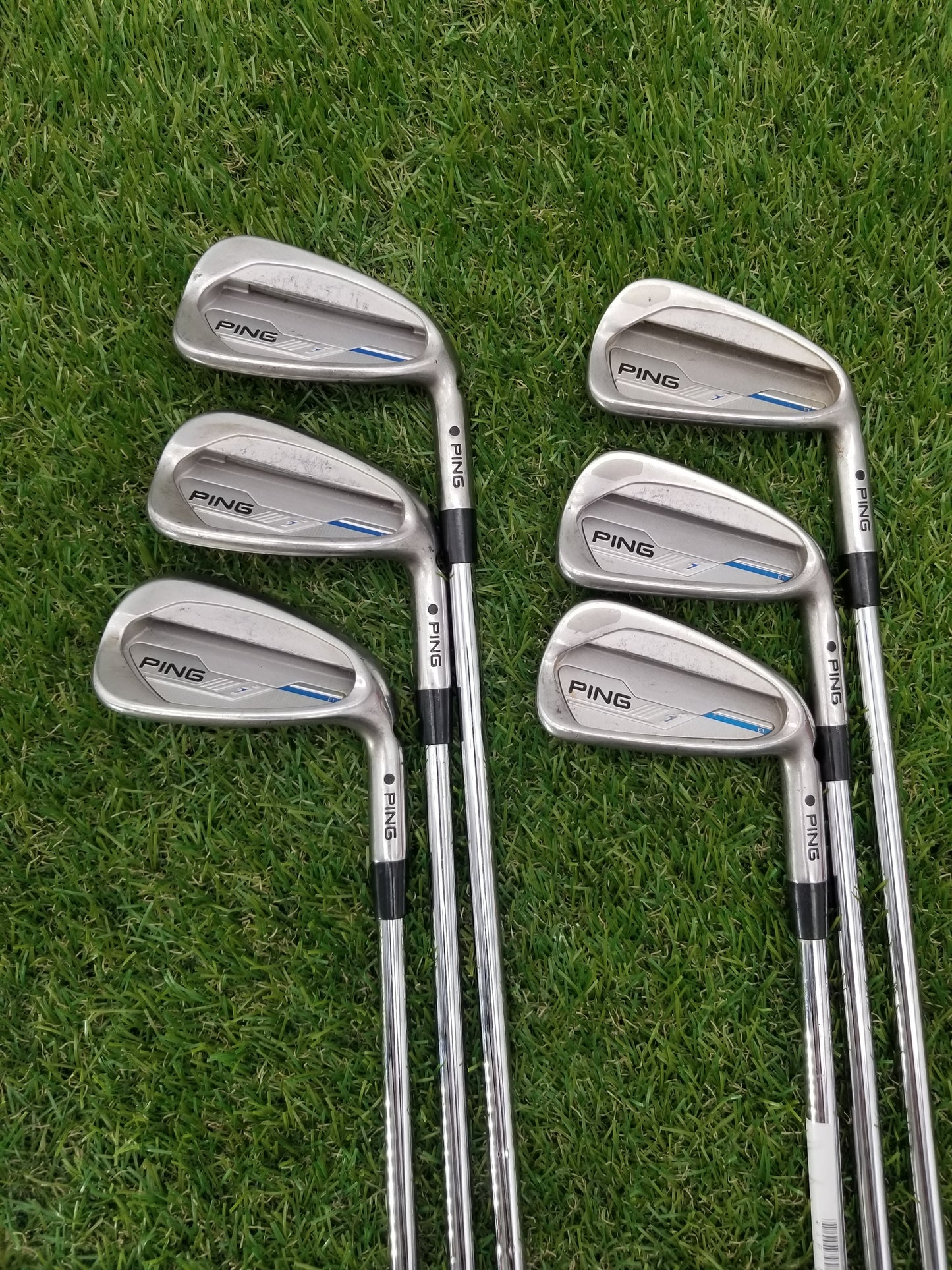 2015 PING I SERIES E1 IRON SET 5-PW STIFF PING AMT 2.0 BLACK DOT FAIR