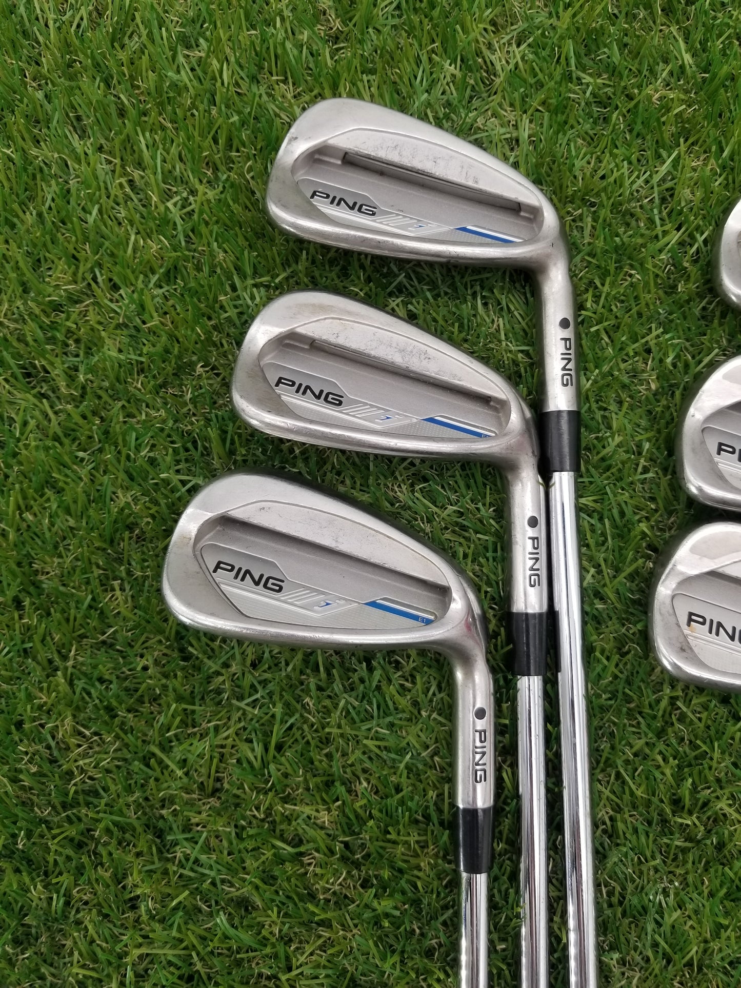 2015 PING I SERIES E1 IRON SET 5-PW STIFF PING AMT 2.0 BLACK DOT FAIR