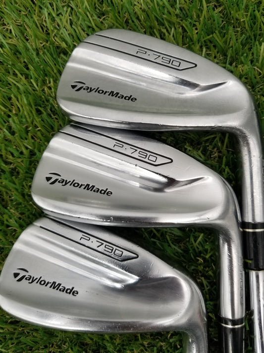 2018 TAYLORMADE P790 CHROME IRON SET 5-PW XSTIFF PROJECT X RIFLE PRECISION GOOD