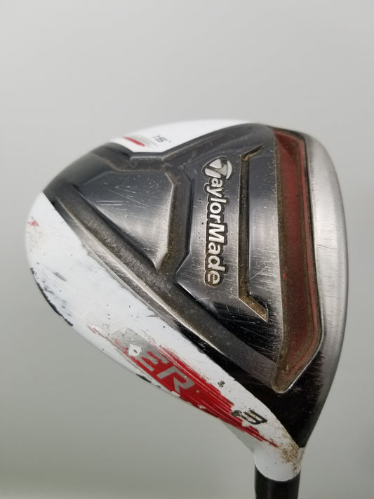 2015 TAYLORMADE AEROBURNER 3 WOOD 15* REGULAR FUJIKURA FUEL 42.5" POOR