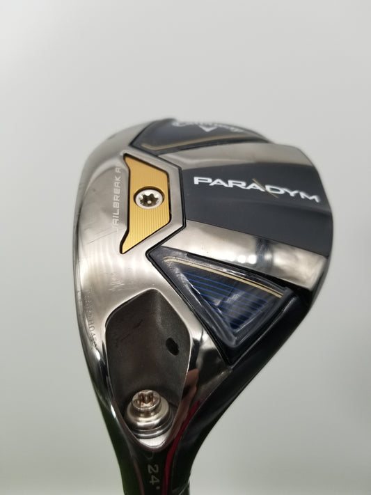 LEFTY 2023 CALLAWAY PARADYM 5 HYBRID 24* STIFF TENSEI AV WHITE 85 +HC GOOD