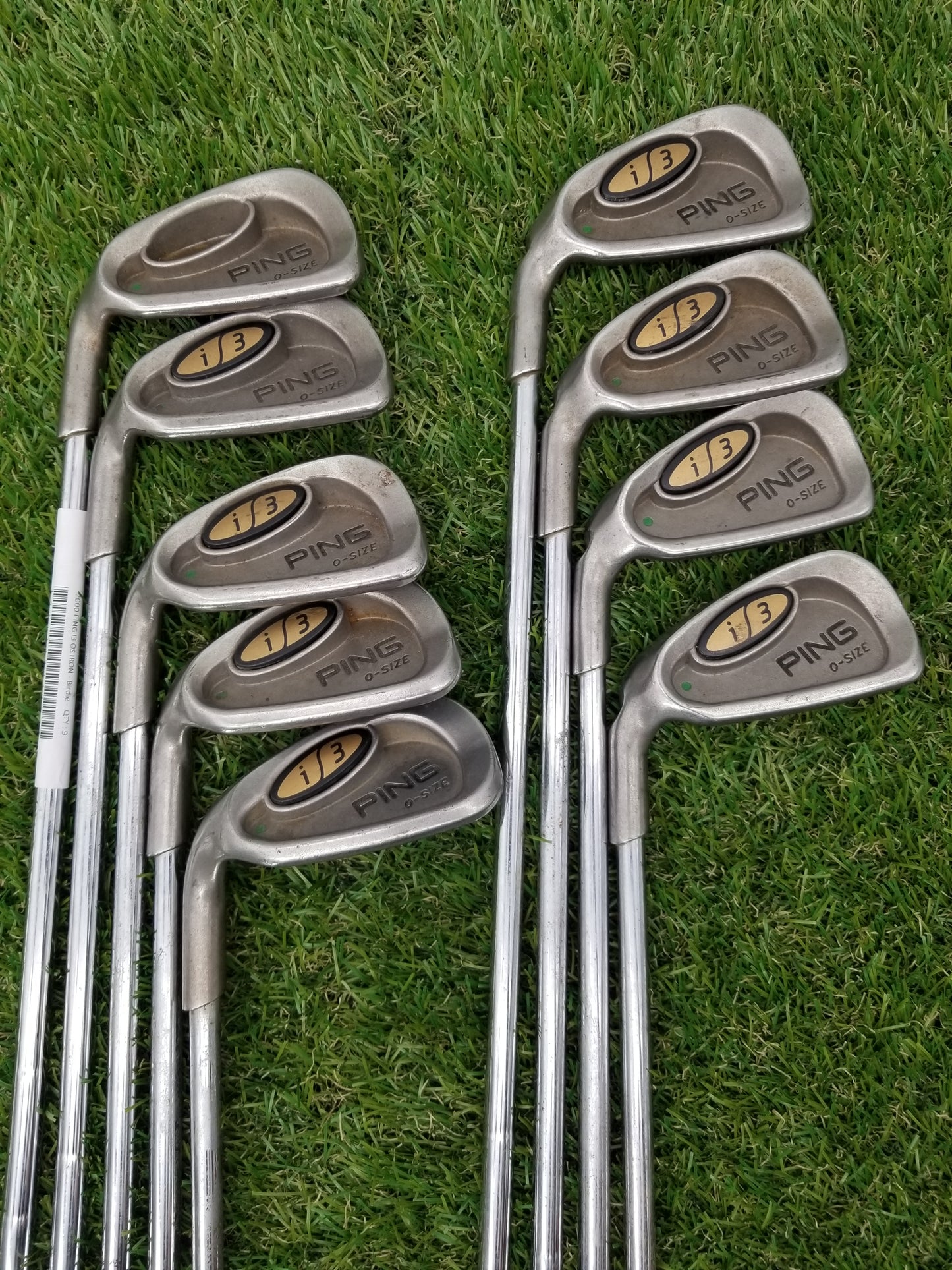 LEFTY 2000 PING I3 OS IRON SET 3-PW,SW STIFF CUSHIN JZ FAIR