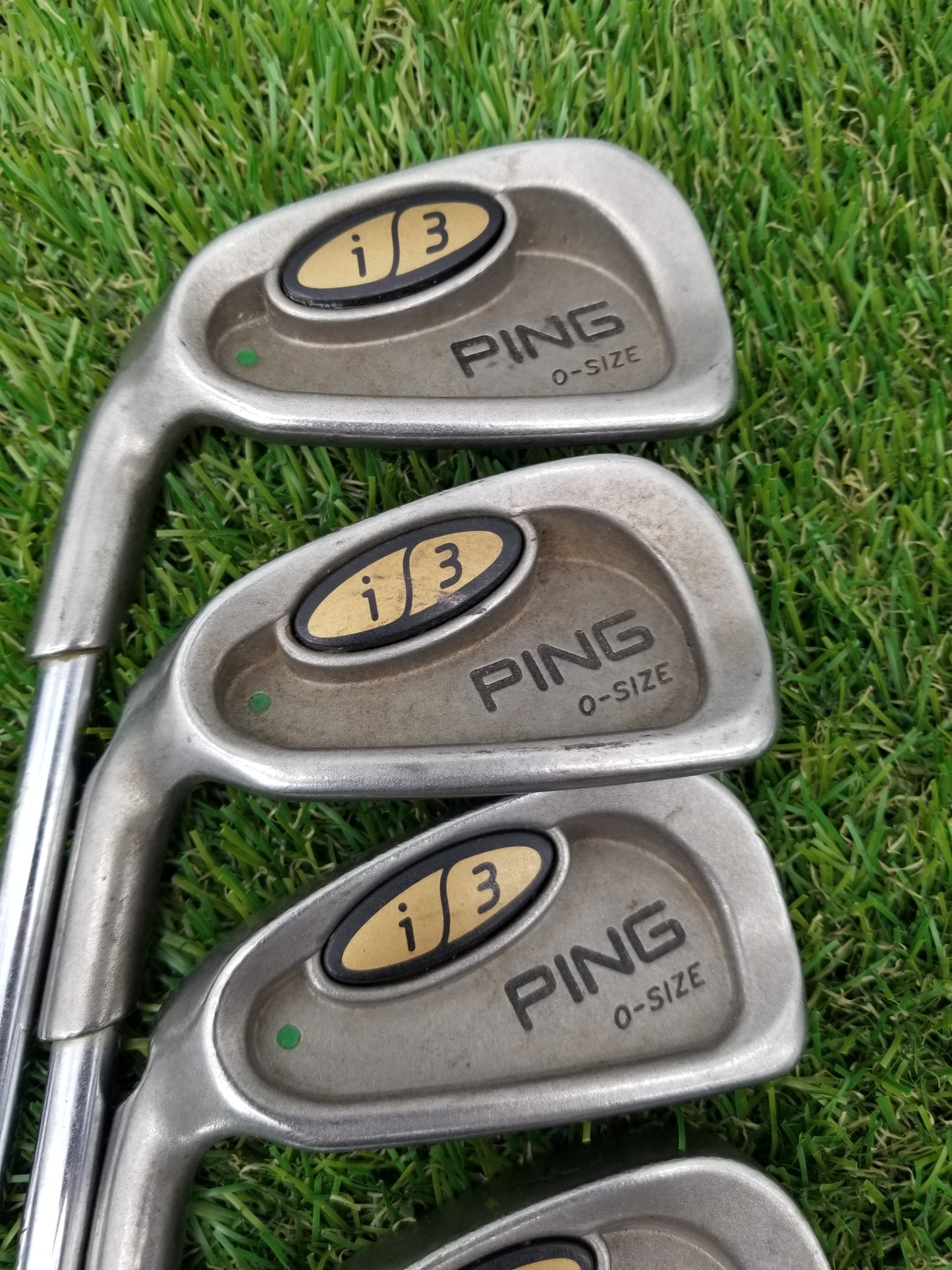 LEFTY 2000 PING I3 OS IRON SET 3-PW,SW STIFF CUSHIN JZ FAIR