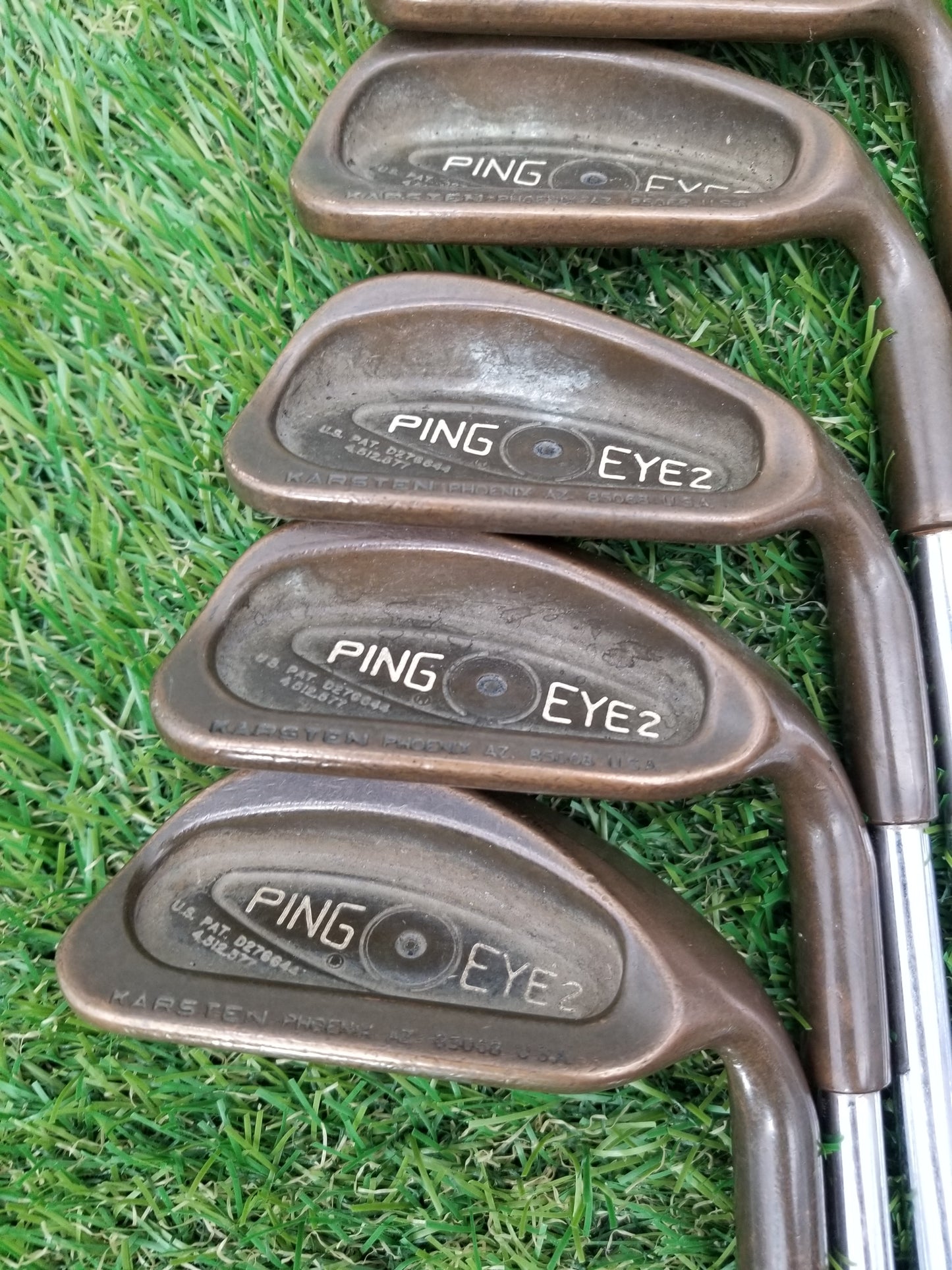 PING EYE 2 BERYLLIUM COPPER IRON SET 2-PW,SW REUGLAR STEEL SHAFT GOOD