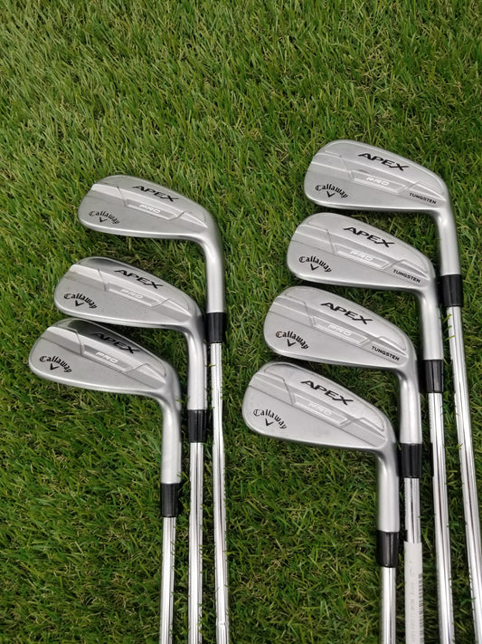 2021 CALLAWAY APEX PRO 21 IRON SET 5-PW STIFF TRUE TEMPER ELEVATE ETS 115 GOOD