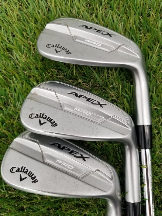 2021 CALLAWAY APEX PRO 21 IRON SET 5-PW STIFF TRUE TEMPER ELEVATE ETS 115 GOOD