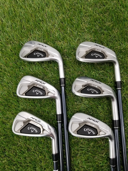 2021 CALLAWAY APEX DCB 21 IRON SET 6I-PW,AW REGULAR UST MAMIYA RECOIL F3 65 GOOD