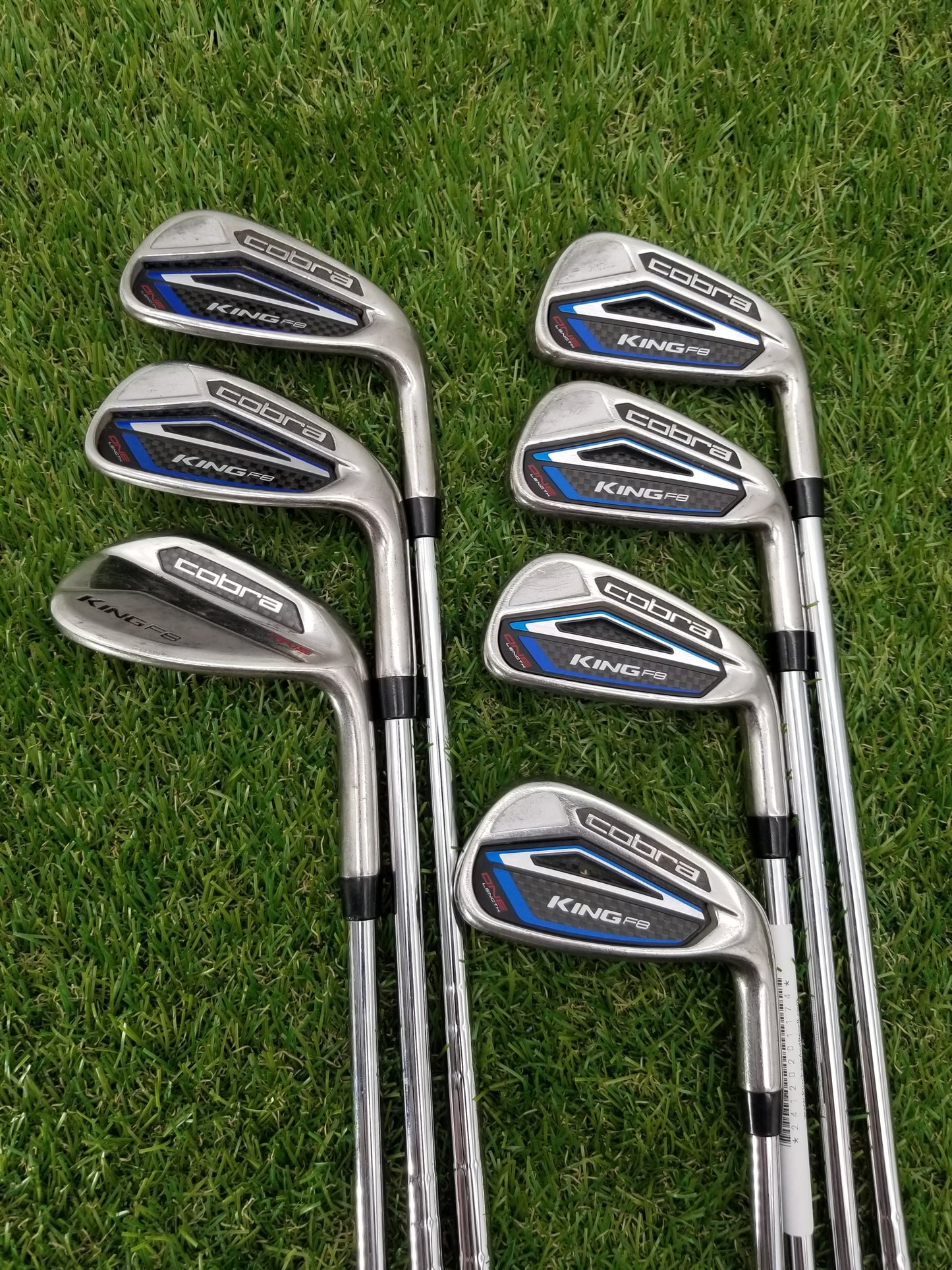 2018 COBRA KING F8 ONE LENGTH IRON SET 5-PW,GW STIFF ONE FLIGHTED GOOD