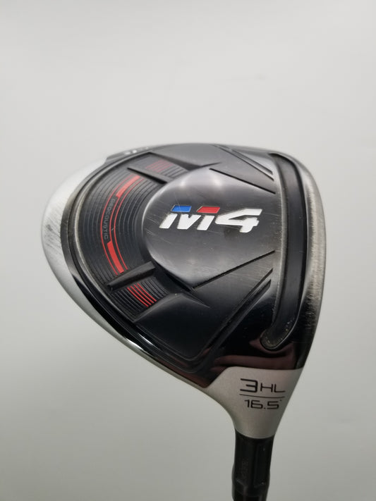 2018 TAYLORMADE M4 3 WOOD HL 16.5 STIFF FUJIKURA ATMOS RED 6 +HC GOOD